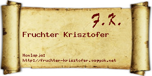 Fruchter Krisztofer névjegykártya