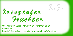 krisztofer fruchter business card